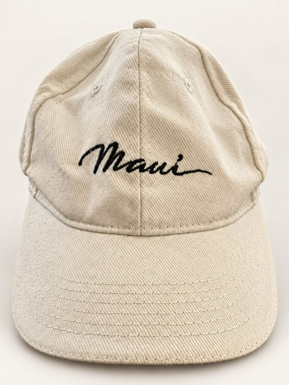 Surfware Maui Cream Embroidered Adjustable Baseball Cap One Size